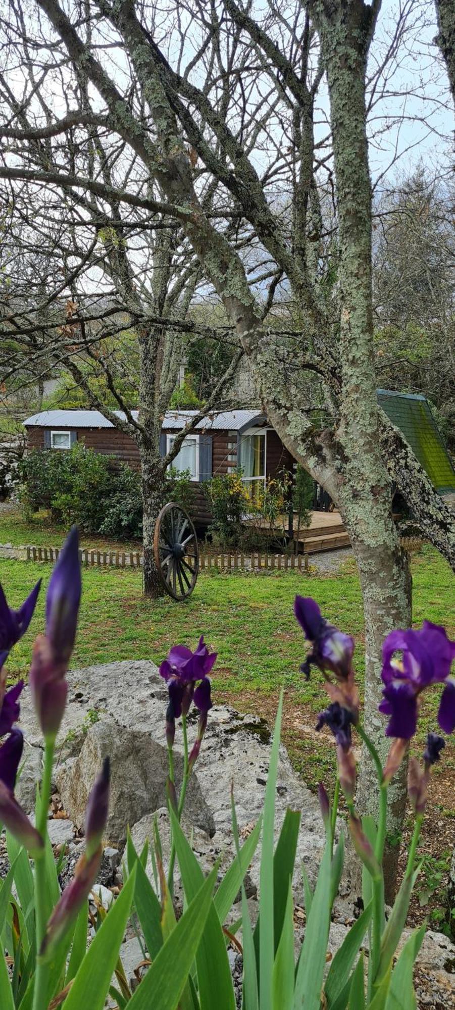 Les Chalets De Labeaume Exteriör bild